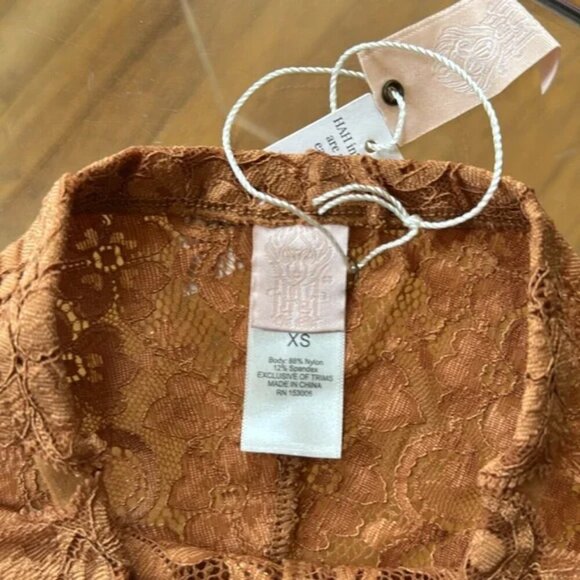 NWT $88 HAH 2-PC SET Got Ur Back Bra & Chase Me Down Panty Brown Sugar Nude XS - Picture 10 of 11
